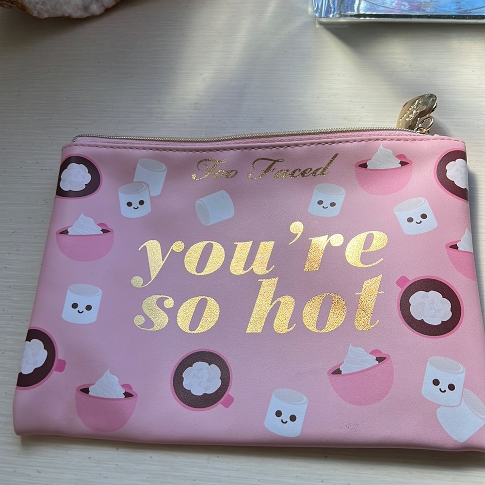 Too Faced you’re so hot cosmetics zipper travel wallet bag